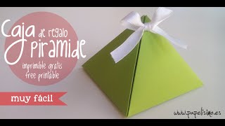 Cómo hacer caja pirámide para regalo [upl. by Dodd]