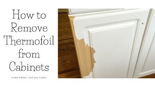 How to Remove Thermofoil From Cabinets [upl. by Ardnasak186]