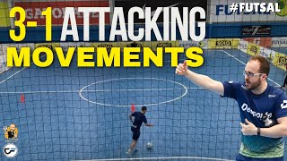 FUTSAL 31 ATTACKING MOVEMENTS  Formasi Futsal Attack 31 [upl. by Anivad]