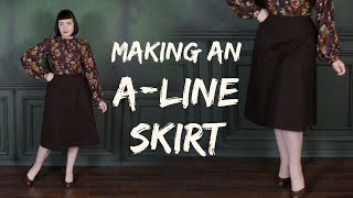 How to Make an ALine Skirt  Pattern Drafting amp Sewing [upl. by Yendis]