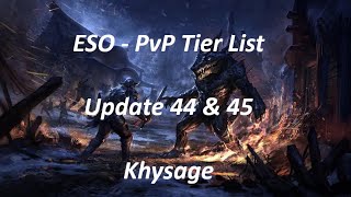 ESO  PvP Class Tier List  Update 44 amp 45 [upl. by Yorel]