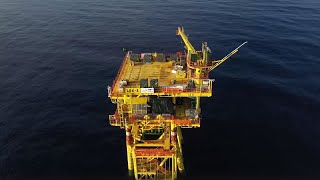 Pan Malaysia Projects Larak Wellhead Platform Installation [upl. by Nohtiek]