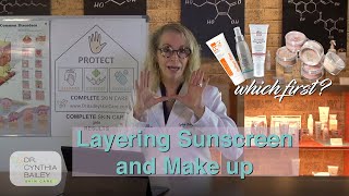 How to Layer Sunscreen and Makeup  Which Goes First Dermatologists Tips 2019 [upl. by Jarlen839]