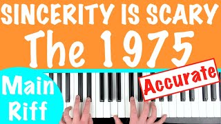 How to play SINCERITY IS SCARY  The 1975 Piano Chords Tutorial Lesson [upl. by Nelia]