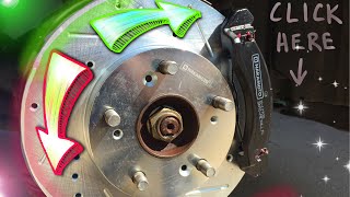 Which way to Install Slotted and Drilled brake rotors SOLVED [upl. by Naltiac]