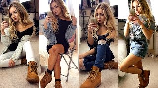 HOW TO STYLE TIMBERLAND BOOTS  OUTFIT IDEAS [upl. by Andryc191]