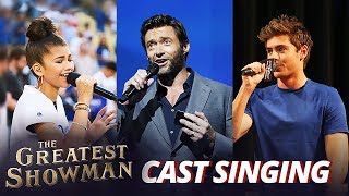 The Greatest Showman Cast REAL Singing Voice [upl. by Enelhtac]