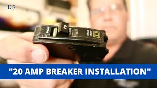 How to Install a 20 AMP Circuit Breaker  E3 [upl. by Alletse]