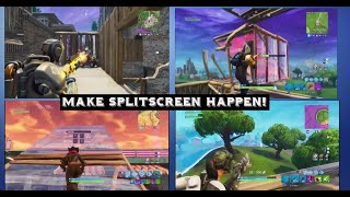 How to Play 2  4 Players SPLIT SCREEN on Fortnite Battle Royale  On The Same PS4 or XBOX ONE [upl. by Aggappe886]