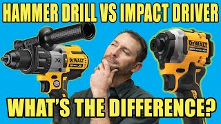 Hammer Drill VS Impact Driver  Whats The Difference [upl. by Onurb]