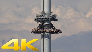 4K  AtmosFear freefall tower at Liseberg Gothenburg in Sweden [upl. by Cranston]