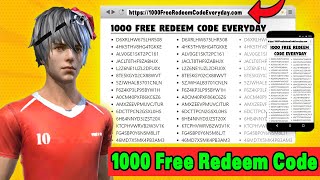 I Got Free 1000 Redeem Code in 5 Minutes😍🔥 Free Redeem Code Website Revealed 🔥🤘 [upl. by Gignac]