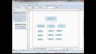 LibreOffice Draw 04 A Simple Org Chart [upl. by Kincaid483]