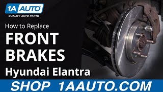 How to Replace Front Brakes 0710 Hyundai Elantra [upl. by Tonye945]