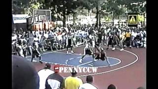 Allen Iverson playing at the Rucker Park 1998 RARE full game highlights and interviews [upl. by Web]