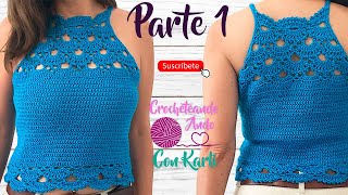 Blusa tejida a crochet  😍 Modelo quotBelaquot 😍 Parte 1  FACIL Y EN TODAS LAS TALLAS  Paso a Paso [upl. by Konstantin925]