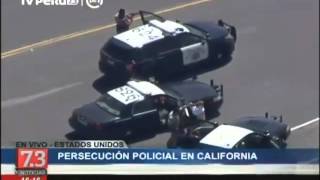 Persecución policial en California causa impacto en redes sociales [upl. by Monarski]