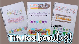 TÍTULOS BONITOS aesthetic SIN LETTERING ✄ Barbs Arenas Art [upl. by Esirahc]