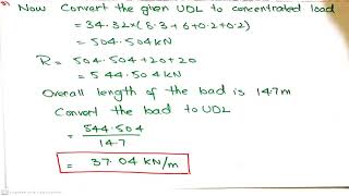 How to convert point load to UDL Conversion [upl. by Carmella]