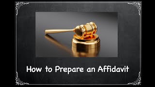 How to Prepare an Affidavit Ontario Superior Court [upl. by Allveta]