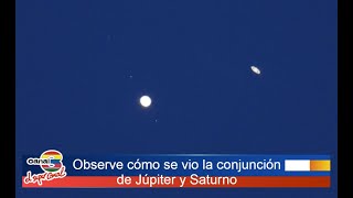 Observe cómo se vio la conjunción de Júpiter y Saturno [upl. by Nitsirt525]