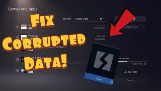 How To Delete Corrupted Data On PS5 Fix [upl. by Assenej]