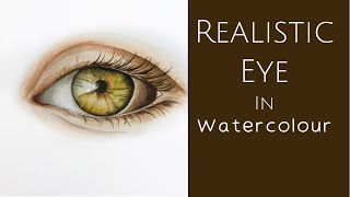 HOW TO PAINT AN EYE WITH WATERCOLOR  easy watercolour tutorial for beginners [upl. by Mahala605]