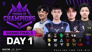 HINDI  CROWN OF CHAMPIONS  GRAND FINAL DAY 1  FT  EngineerYTGaming drs horaa r3g t2k rd [upl. by Ebehp]