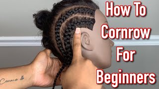 How To Cornrow Braids To Scalp  Beginner Friendly  Cornrow Tutorial [upl. by Grizelda]