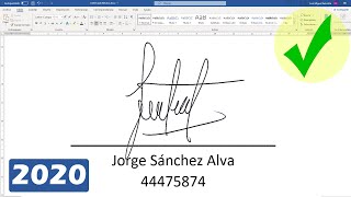 COMO HACER UNA FIRMA EN WORD En todas las hojas y en algunas [upl. by Amleht720]