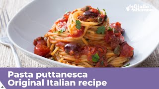 PASTA PUTTANESCA  Original Italian recipe [upl. by Kirt]