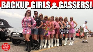 Ohio Outlaw AA Gassers Nostalgia Drag Racing Backup Girls [upl. by Ahsram]