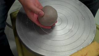 Centering clay  how to center on a pottery wheel tips demo  Pottery Making Part 1 [upl. by Luigi]