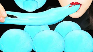 ASMR BLUE DESSERT EXTREMELY STRETCHY HOMEMADE MOCHI MOST SATISFYING EATING SOUNDS POPULAR MUKBANG [upl. by Devaj705]