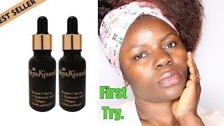 SKINKISSED FACIAL SERUM MORNING AND NIGHT FACE CARE ROUTINE [upl. by Jit741]