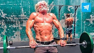 Fittest Old Man in Real Gym  Pete Koch  Muscle Madness [upl. by Uwkuhceki]