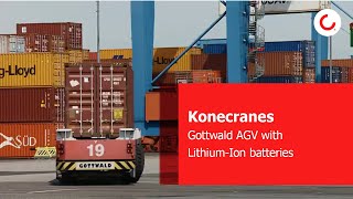 Konecranes Gottwald AGV with LithiumIon batteries [upl. by Fernyak]