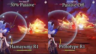 Prototype Crescent R1 Vs Hamayumi R1 Comparison For Ganyu [upl. by Dorcas30]