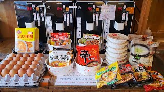 24H Ramen Convenience Store Korean Instant Noodles  Korean Street Food ASMR [upl. by Nashom818]