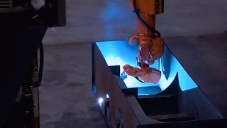 Block Welding Gantry  Automatic robot welding of large structures [upl. by Emawk]