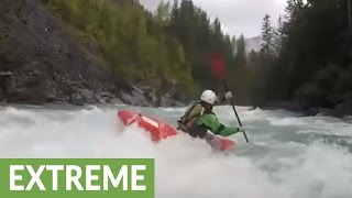 Extreme whitewater kayaking on the Fraser River [upl. by Wasson]