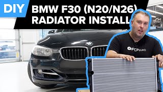 BMW F30 Radiator Replacement DIY BMW N20 amp N26 328i [upl. by Agata526]