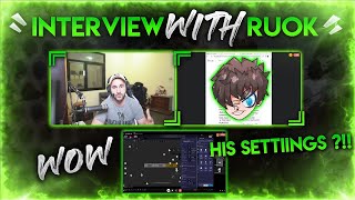 INTERVIEW WITH RUOK FF amp REVEAL OF ALL HIS SETTINGS [upl. by Ardnek]