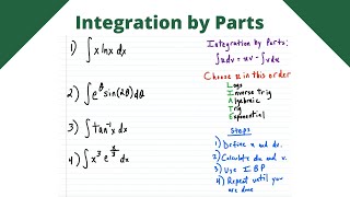 Integration by parts 4 examples  Calculus [upl. by Aneehsram]