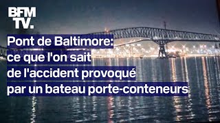 Pont de Baltimore le spectaculaire accident [upl. by Annaeed]