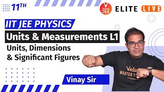 Units and Measurements class 11  Lecture 1  JEE Main  JEE Advanced  Vinay Shur Sir  Vedantu [upl. by Dnalkrik13]