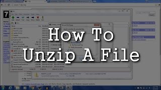 How To Unzip A File 7Zip [upl. by Sanbo]