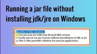 Running a jar file without installing jdkjre on Windows [upl. by Yerfej]