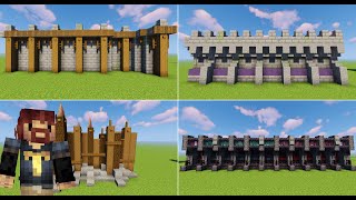 6 Simple Minecraft Wall Designs  Build Tutorial [upl. by Darcy386]