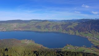 4K Autumn Lake Ägerisee Zug SWITZERLAND アルプス山脈 [upl. by Atsev]